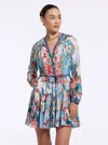 Robert Graham Sydney Long Sleeve Dress In Multi