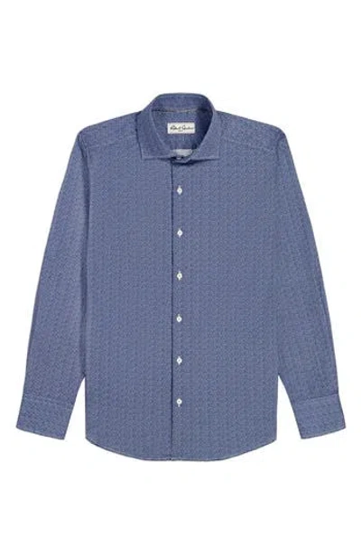 Robert Graham Tadlow Micro Cotton Button-up Shirt In Blue
