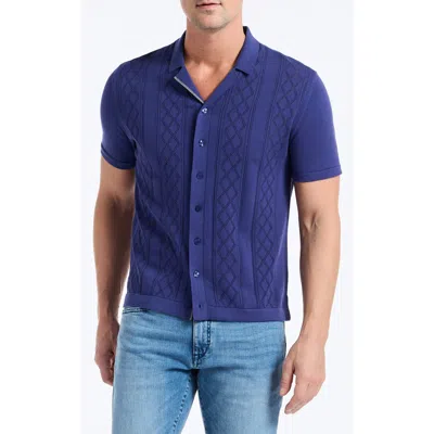 Robert Graham Tambor Polo Cardigan In Navy