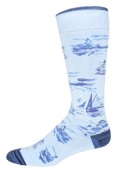 Robert Graham The Alboran Socks In Light Blue