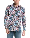 Robert Graham The Atlas Abstract Floral Stretch Button-up Shirt In Multi