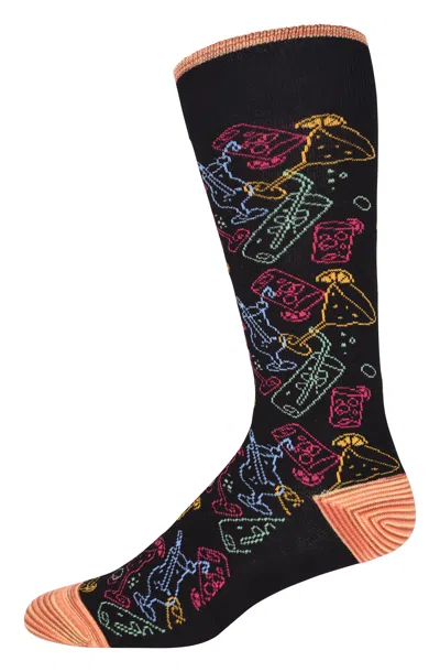 Robert Graham The Boozy Bogey Socks In Black