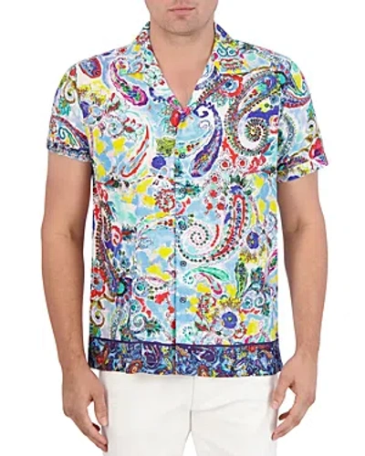 Robert Graham The Drake Short Sleeve Shirt In Neutral