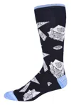 Robert Graham The Full House Socks In Navy