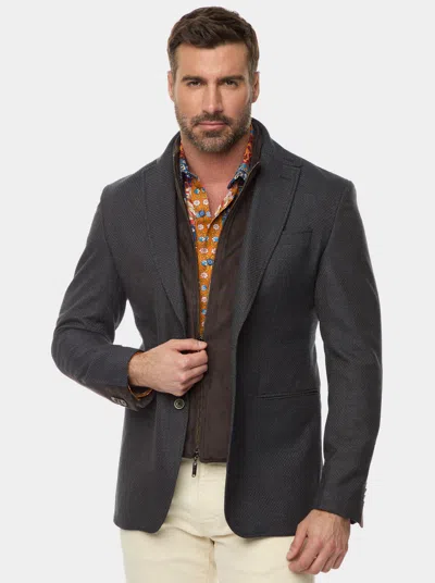 Robert Graham The Jetset Ii Woven Blazer In Brown