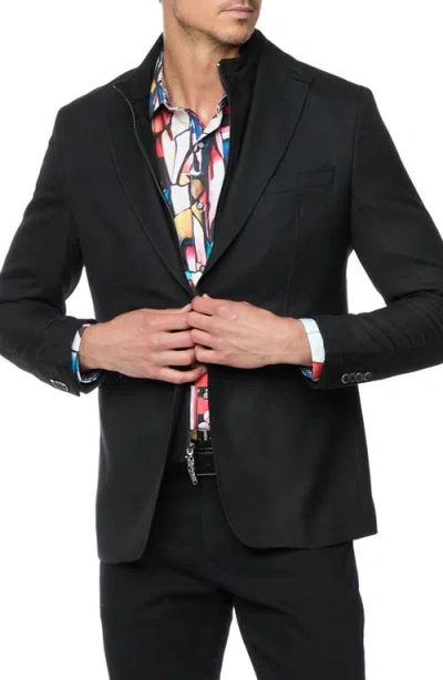 ROBERT GRAHAM ROBERT GRAHAM THE JETSET WOOL BLEND SPORT COAT WITH REMOVABLE BIB