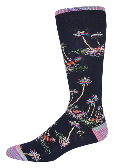 Robert Graham The Kauai Socks In Navy