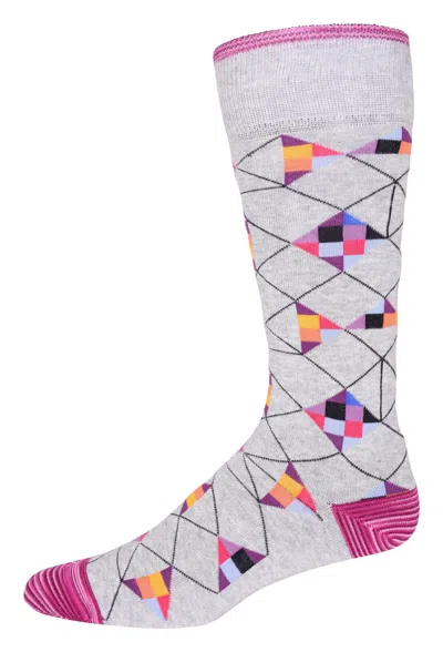Robert Graham The Nalthis Socks In Light Grey