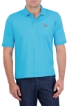 Robert Graham The Player Solid Cotton Jersey Polo In Aqua