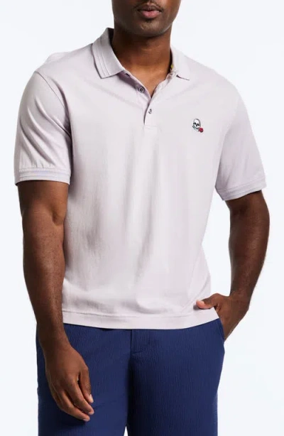 Robert Graham The Player Solid Cotton Polo In Lavender