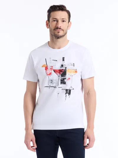 Robert Graham The Tipsy Times Short Sleeve T-shirt In White