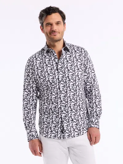 Robert Graham Theron Long Sleeve Button Down Shirt In Black