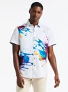 Robert Graham Three-sixty Short Sleeve Button Down Shirt In White