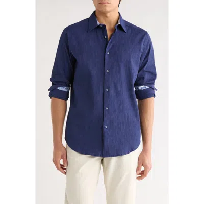 Robert Graham Thresher Button Up Shirt In Blue