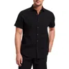 Robert Graham Thresher Short Sleeve Woven Button-up Shirt In Black