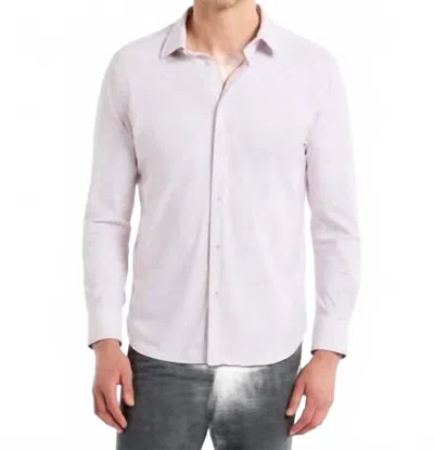 Robert Graham Thurston Long Sleeve Knit Shirt In Light Pink In White