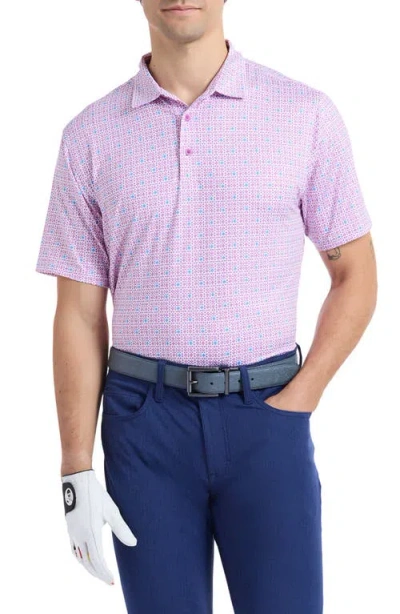 Robert Graham Tilford Performance Golf Polo In Pink