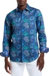Robert Graham Titus Long Sleeve Button Down Shirt In Blue