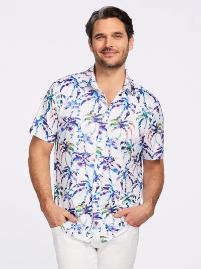 Robert Graham Trevett Short Sleeve Button Down Shirt In Blue