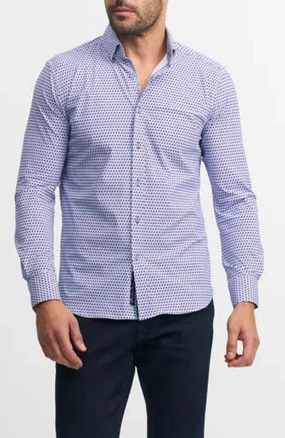 ROBERT GRAHAM ROBERT GRAHAM TRIM FIT GEO PRINT BUTTON-UP SHIRT