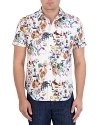 ROBERT GRAHAM TRIPPIN PRINTED SHORT SLEEVE BUTTON FRONT SHIRT