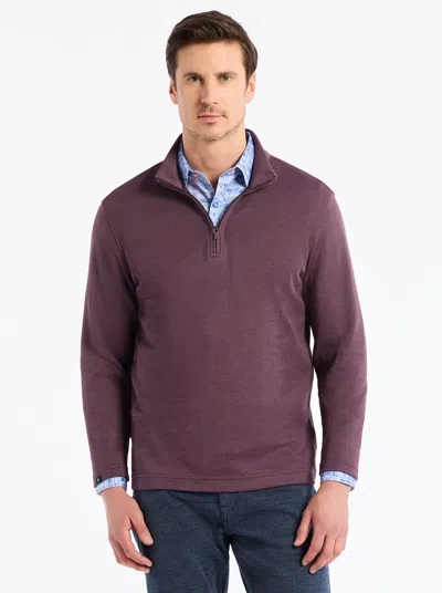 Robert Graham Troland Long Sleeve Knit Shirt In Burgundy