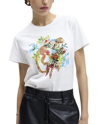 Robert Graham Tropic Monkey Short Sleeve T-shirt In White