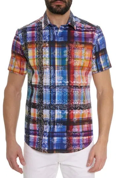Robert Graham Troyes Short Sleeve Button Up Shirt In Multi