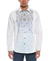 Robert Graham Turner Classic Fit Woven Shirt In White