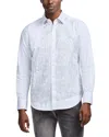Robert Graham Urban Classics Printed Long Sleeve Button Front Shirt In White
