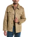 Robert Graham Men's Faux Suede Utility Overshirt Jacket In Beige