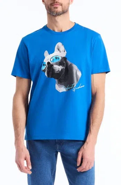 Robert Graham Vaca Frenchie Graphic T-shirt In Blue