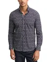 Robert Graham Vargas Stretch Tailored Fit Shirt In Navy
