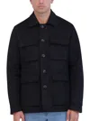 Robert Graham Faux Suede Safari Jacket In Black