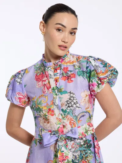 Robert Graham Vera Short Sleeve Dress In Multi