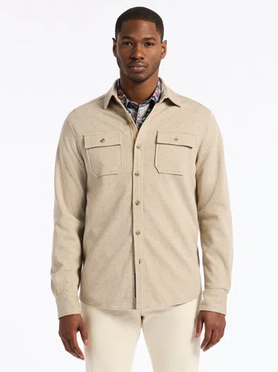 Robert Graham Vigano Long Sleeve Knit Shirt In Brown