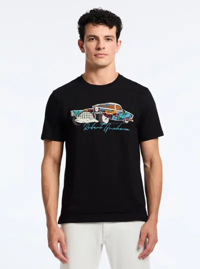 Robert Graham Vintage Car Short Sleeve T-shirt In Black