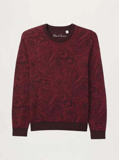 Robert Graham Vomano Long Sleeve Sweater In Burgundy