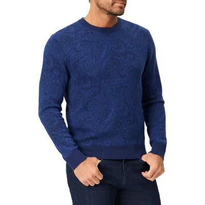 Robert Graham Vomano Paisley Crewneck Sweater In Blue