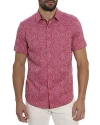Robert Graham Voyage Short Sleeve Button Down Shirt In Pink