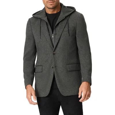 Robert Graham Voyager Knit Sport Coat With Removable Hooded Bib In Grey