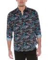 Robert Graham Wagner Abstract Print Button-up Shirt In Black