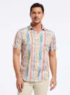 Robert Graham Walk The Line Short Sleeve Button Down Shirt In Multi