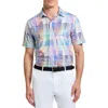 Robert Graham Wallis Geo Print Performance Polo In Multi