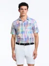 Robert Graham Wallis Geo Print Performance Polo In Multi