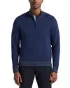 Robert Graham Walton Long Sleeve Quarter Zip Sweater In Blue