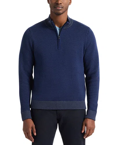 Robert Graham Walton Long Sleeve Quarter Zip Sweater In Blue