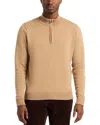 Robert Graham Walton Long Sleeve Quarter Zip Sweater In Brown