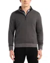 Robert Graham Walton Long Sleeve Quarter Zip Sweater In Gray