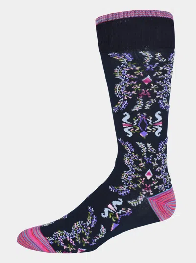 Robert Graham Warsaw Sock In Navy